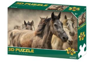 Obrázek z Puzzle 3D - Koně 100 dílků 